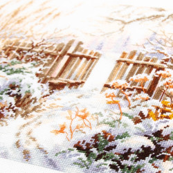 Cross stitch kit  Winter Yard 27 x 20 cm 350-742
