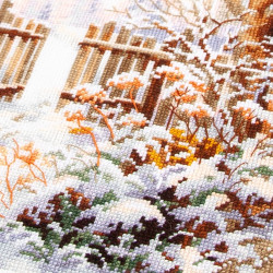 Cross stitch kit  Winter Yard 27 x 20 cm 350-742