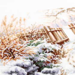 Cross stitch kit  Winter Yard 27 x 20 cm 350-742