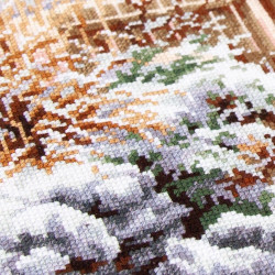 Cross stitch kit  Winter Yard 27 x 20 cm 350-742