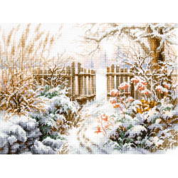 Cross stitch kit  Winter Yard 27 x 20 cm 350-742