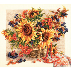 Cross stitch kit  Rowanberries garland  40 x 34 cm 40-76