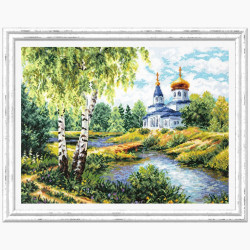 Cross stitch kit  Path to the temple 40 x 30 cm 43-10