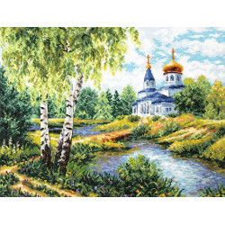 Cross stitch kit  Path to the temple 40 x 30 cm 43-10