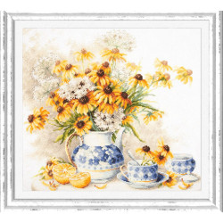 Cross stitch kit  Flower tea 40 x 35 cm 50-08