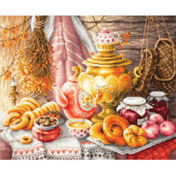 Cross stitch kit  Tea time 40 x 34 cm 50-09