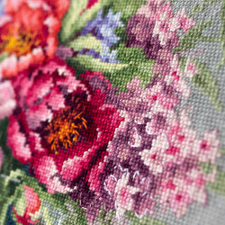 Cross stitch kit  Peonies and Hydrangeas 40 x 30 cm 510-224