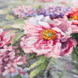 Cross stitch kit  Peonies and Hydrangeas 40 x 30 cm 510-224