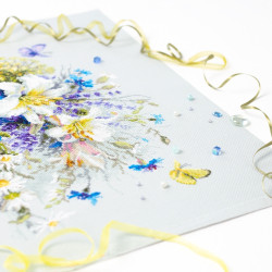 Cross stitch kit  Lilies and Cornflowers 40 x 25 cm 510-227