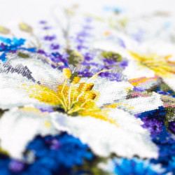 Cross stitch kit  Lilies and Cornflowers 40 x 25 cm 510-227