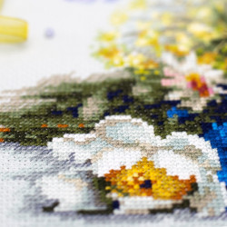 Cross stitch kit  Lilies and Cornflowers 40 x 25 cm 510-227