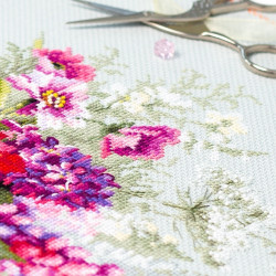 Cross stitch kit  Country Bouquet 40 x 25 cm 510-228