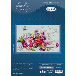 Cross stitch kit  Country Bouquet 40 x 25 cm 510-228