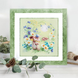 Cross stitch kit  Meadow Stories. Snail 26 x 26 cm 510-352