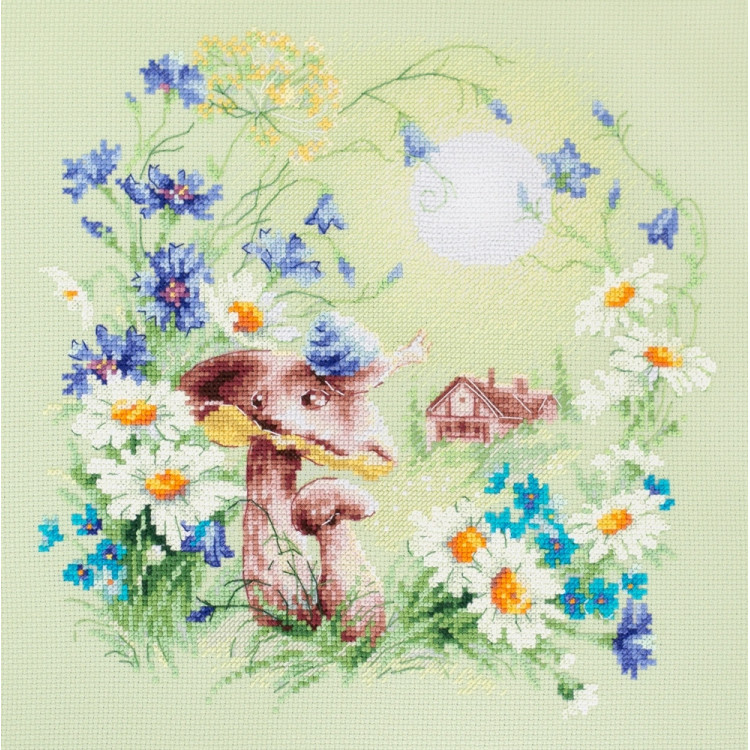 Cross stitch kit  Meadow Stories. Snail 26 x 26 cm 510-352