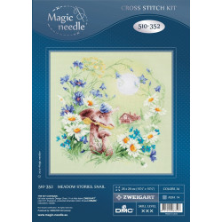 Cross stitch kit  Meadow Stories. Snail 26 x 26 cm 510-352