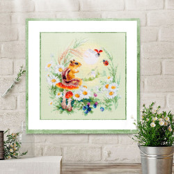 Cross stitch kit  Meadow Stories. Chipmunk 26 x 26 cm 510-353