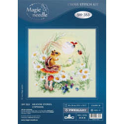 Cross stitch kit  Meadow Stories. Chipmunk 26 x 26 cm 510-353