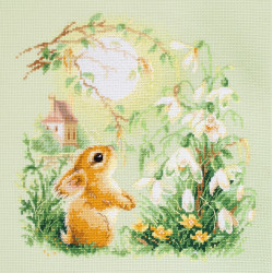 Cross stitch kit  Meadow Stories. Bunny 26 x 26 cm 510-355