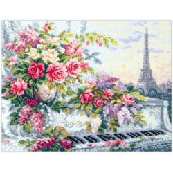 Cross stitch kit  Melodies of Paris 40 x 31 cm 520-560