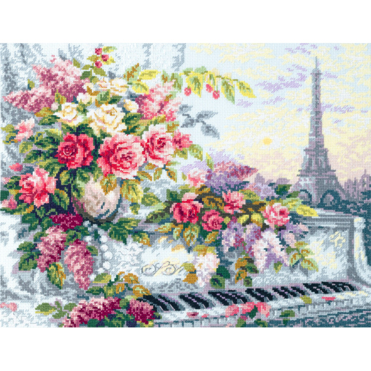 Cross stitch kit  Melodies of Paris 40 x 31 cm 520-560