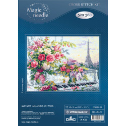 Cross stitch kit  Melodies of Paris 40 x 31 cm 520-560