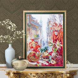 Cross stitch kit  Carnevale di Venezia 30 x 45 cm 528-555