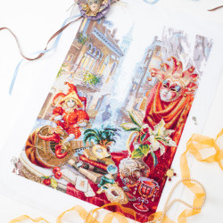 Cross stitch kit  Carnevale di Venezia 30 x 45 cm 528-555
