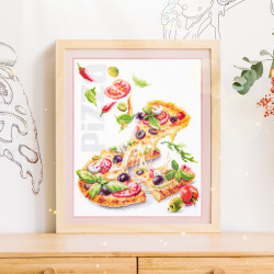 Cross stitch kit  Pizza 23 x 27 cm 528-557