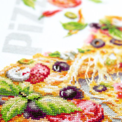 Cross stitch kit  Pizza 23 x 27 cm 528-557