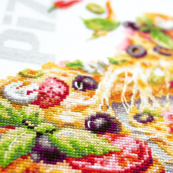 Cross stitch kit  Pizza 23 x 27 cm 528-557