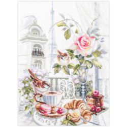 Cross stitch kit  Parisian Morning 30 x 40 cm 528-558