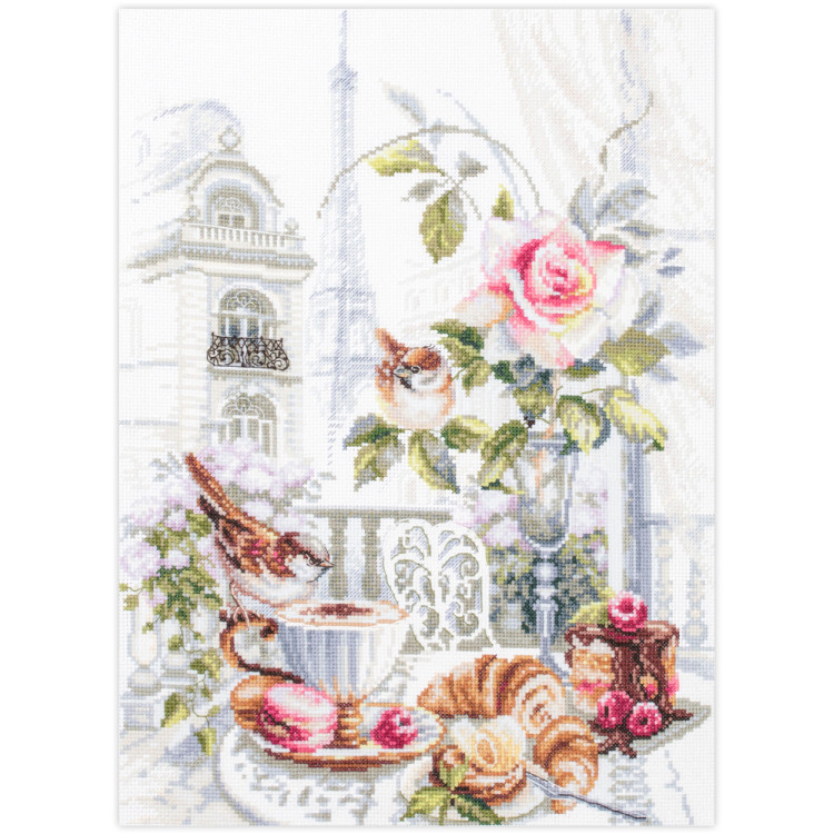 Cross stitch kit  Parisian Morning 30 x 40 cm 528-558