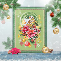 Cross stitch kit  Snow Globe 18 x 28 cm 540-672