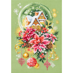 Cross stitch kit  Snow Globe 18 x 28 cm 540-672