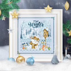 Cross stitch kit  Hello,Winter! 26 x 26 cm 540-701