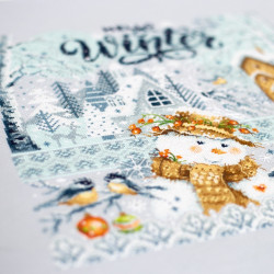 Cross stitch kit  Hello,Winter! 26 x 26 cm 540-701