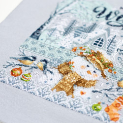 Cross stitch kit  Hello,Winter! 26 x 26 cm 540-701