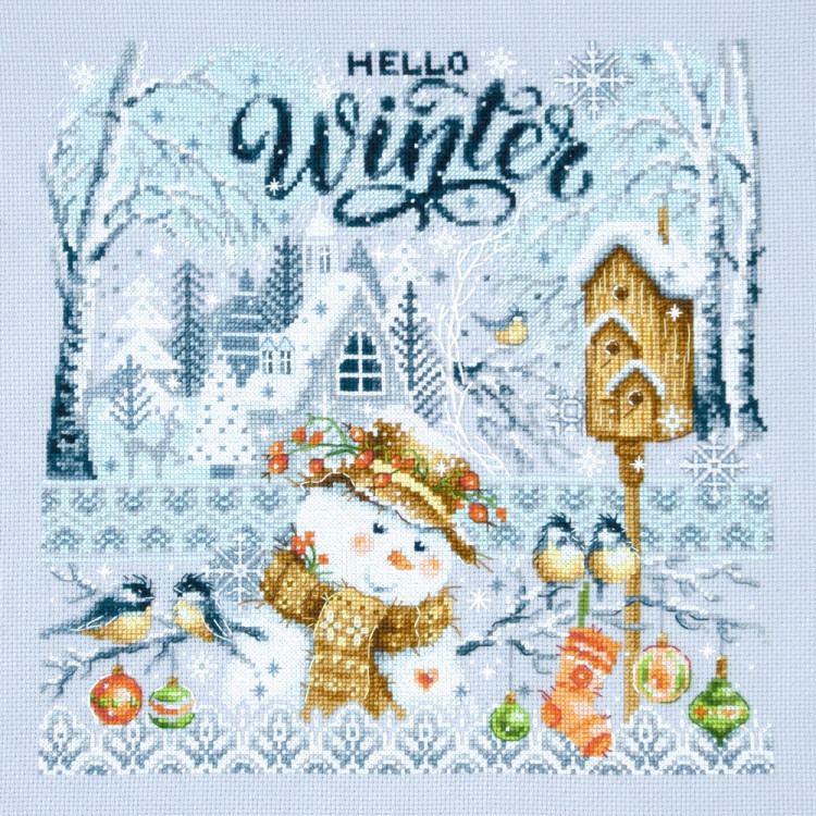 Cross stitch kit  Hello,Winter! 26 x 26 cm 540-701