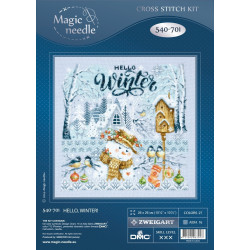 Cross stitch kit  Hello,Winter! 26 x 26 cm 540-701