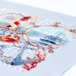 Cross stitch kit  The Sea Calls to Me… 26 x 26 cm 540-702