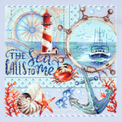 Cross stitch kit  The Sea Calls to Me… 26 x 26 cm 540-702
