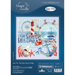 Cross stitch kit  The Sea Calls to Me… 26 x 26 cm 540-702