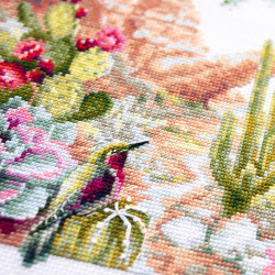 Cross stitch kit  Wild West Flowers 34 x 26 cm 550-758