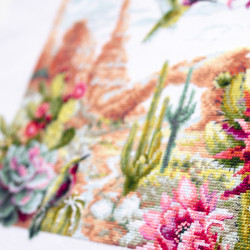 Cross stitch kit  Wild West Flowers 34 x 26 cm 550-758
