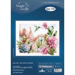 Cross stitch kit  Wild West Flowers 34 x 26 cm 550-758