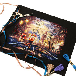 Cross stitch kit  Night Tram 27 x 20 cm 550-760