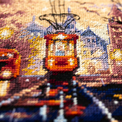 Cross stitch kit  Night Tram 27 x 20 cm 550-760