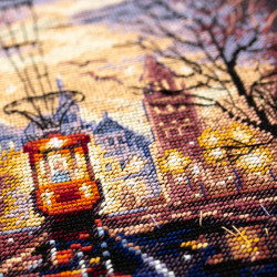 Cross stitch kit  Night Tram 27 x 20 cm 550-760