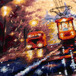 Cross stitch kit  Night Tram 27 x 20 cm 550-760